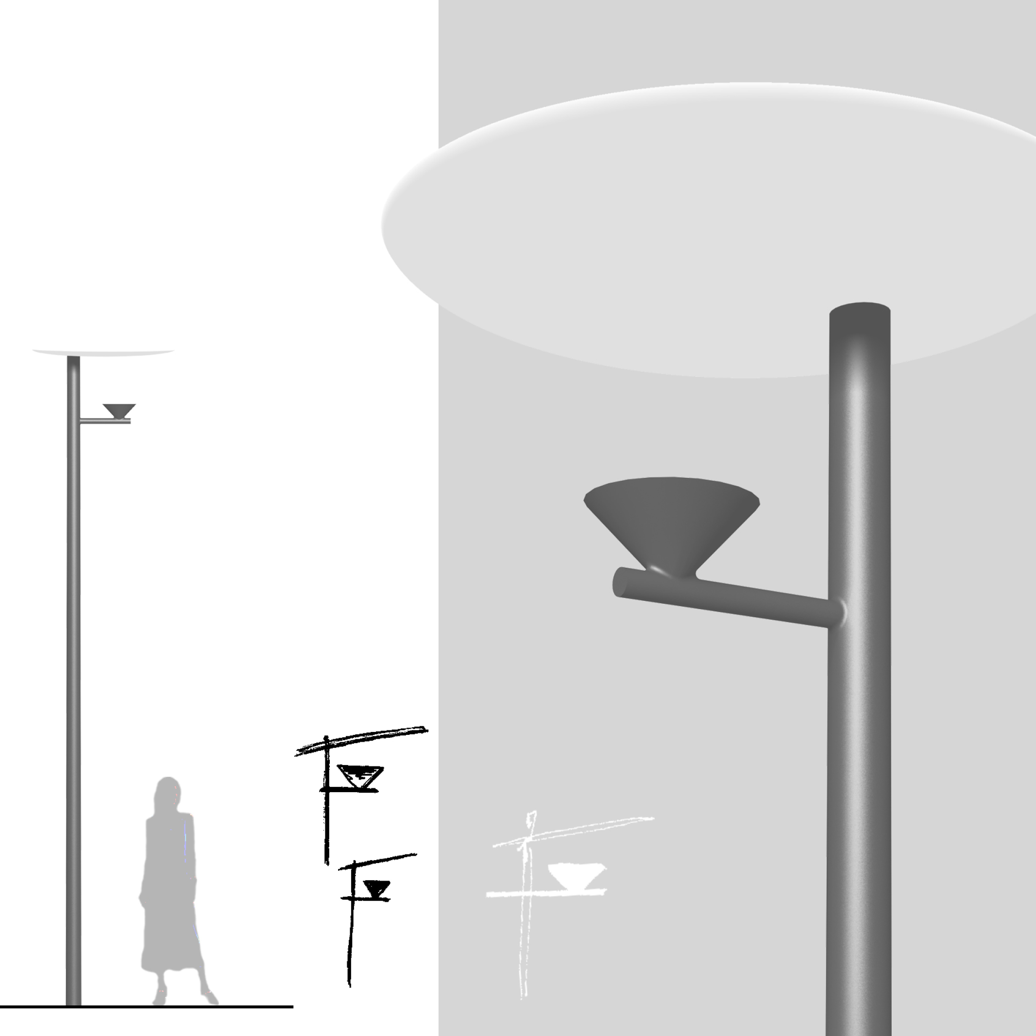 Luminaire conique indirect