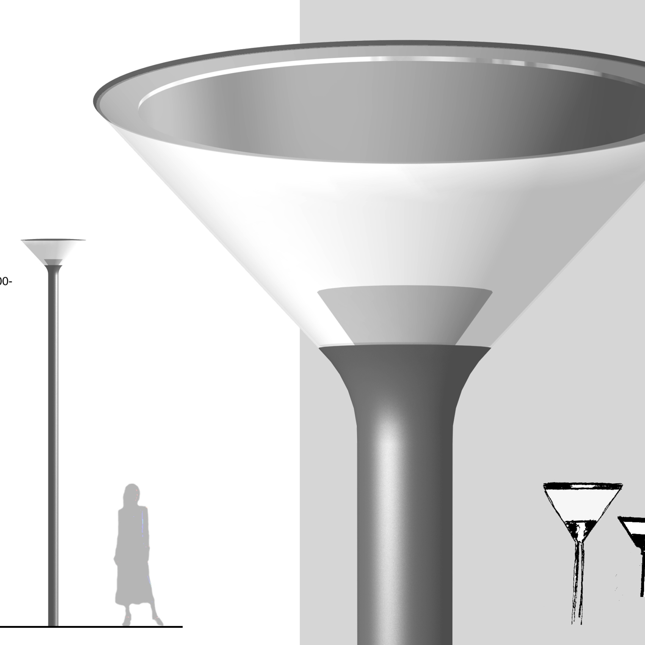 Luminaire conique indirect confort