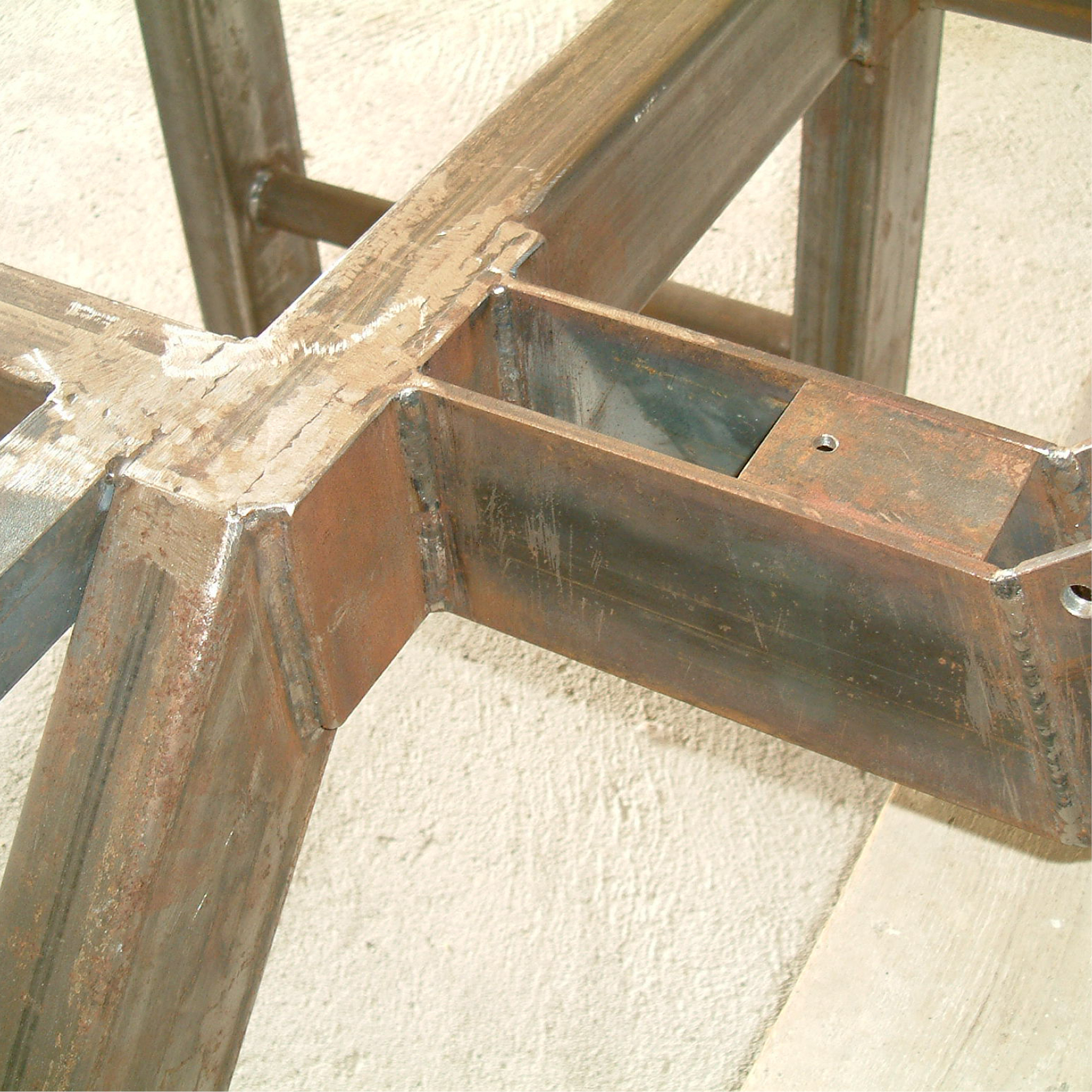 Escalier métal et bois