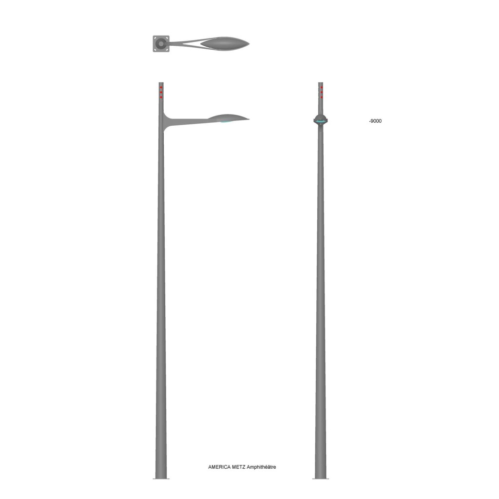 Lampadaire AMERICA Centre POMPIDOU Metz