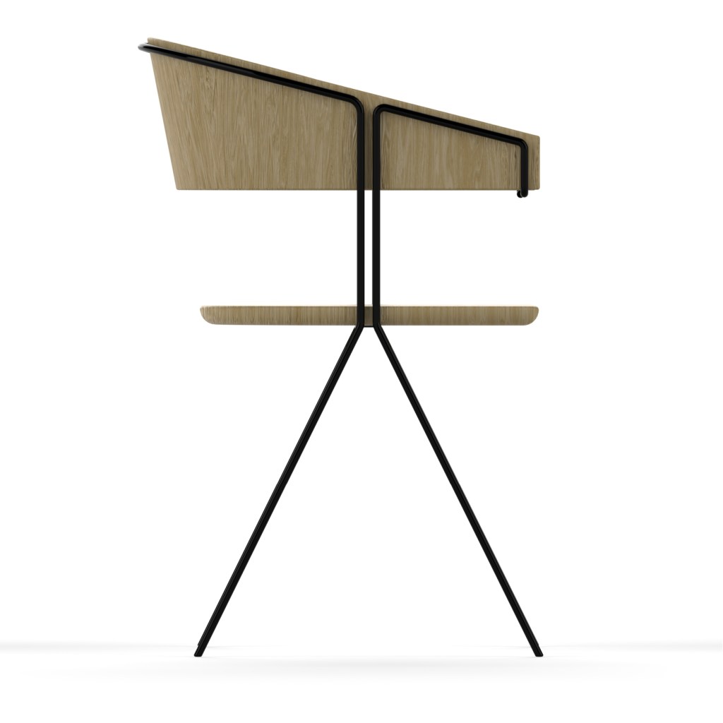 Chaise métal et bois