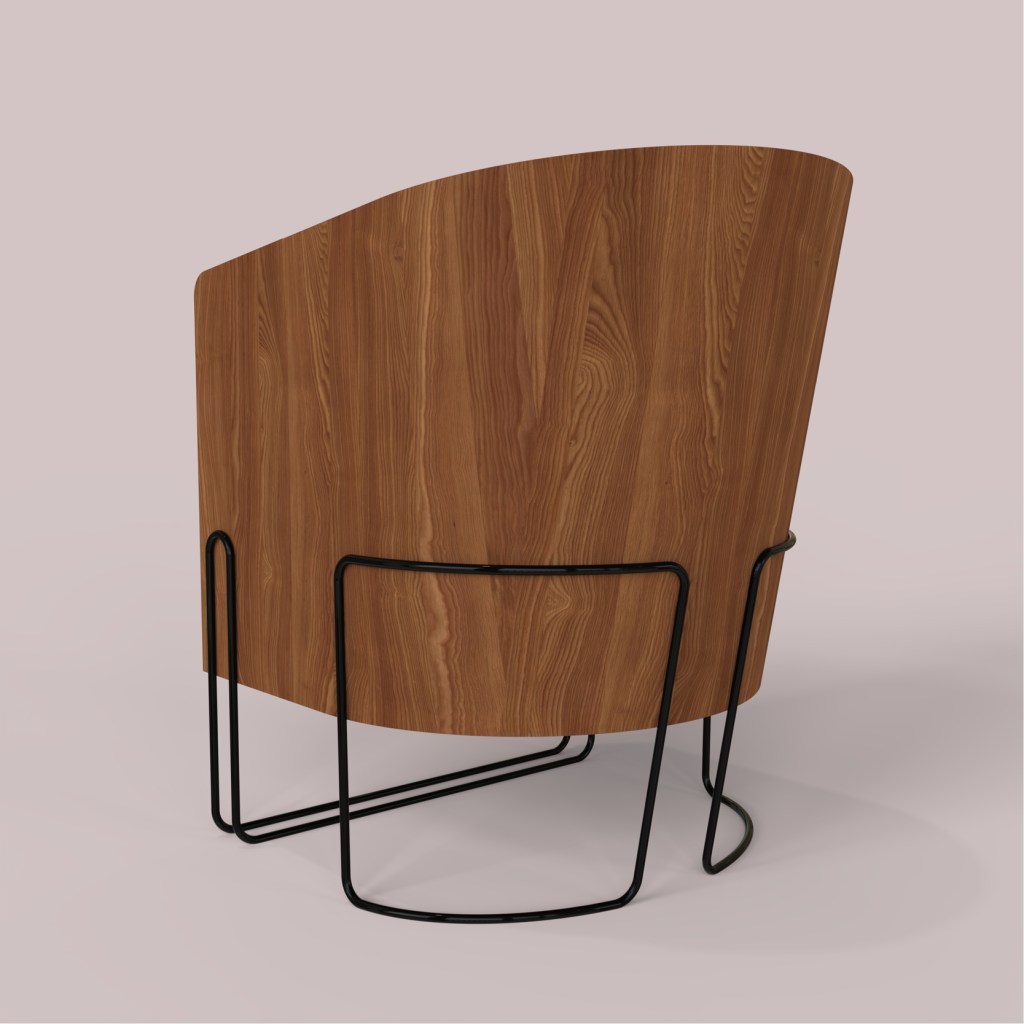 Fauteuil bois et métal