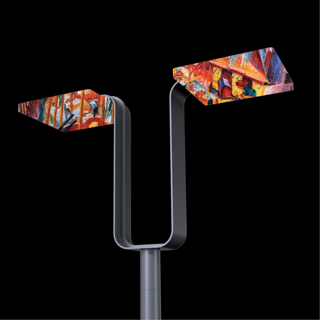 Support pour module led, éclairage public, lampadaire, street lighting