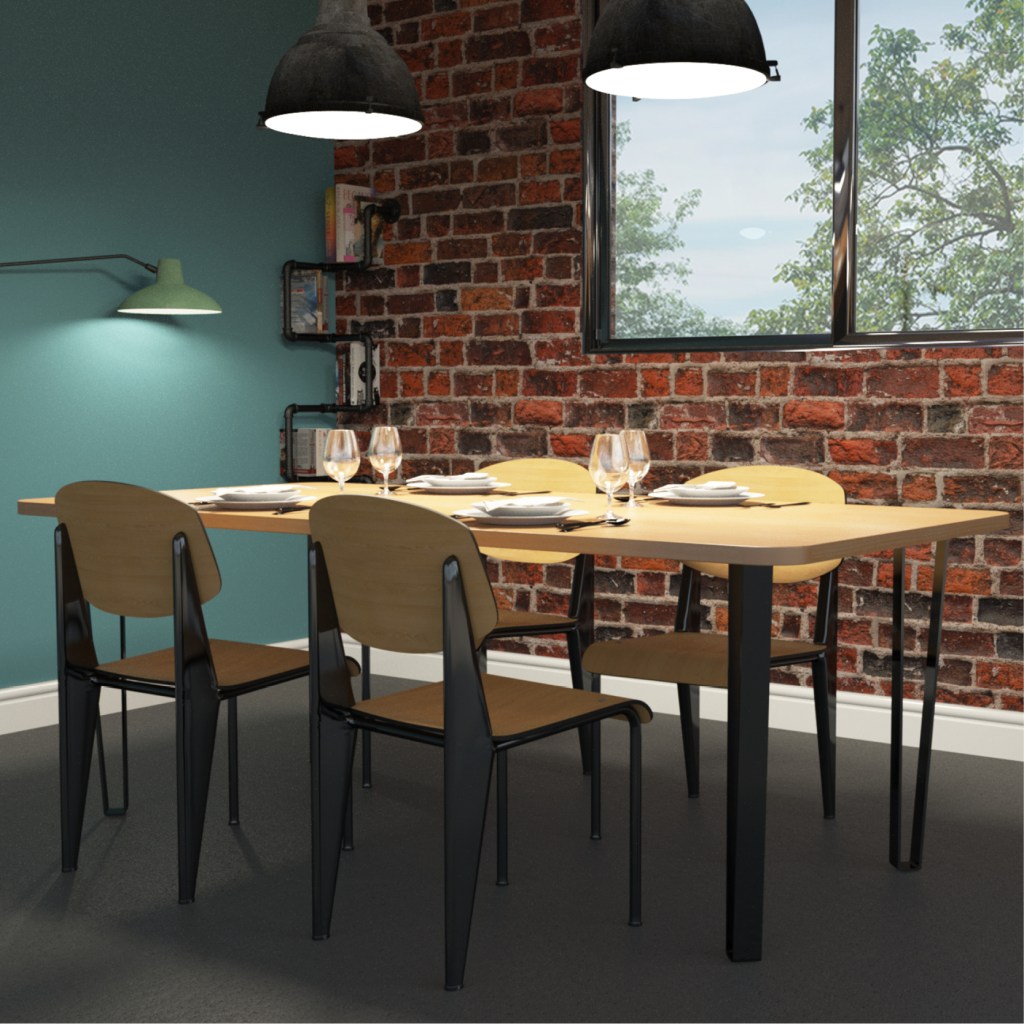 Pied de table métal 710 mm