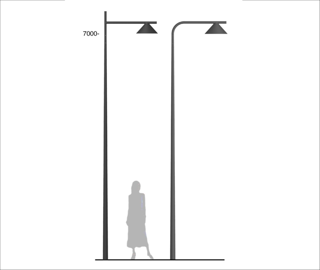 Luminaire conique + supports