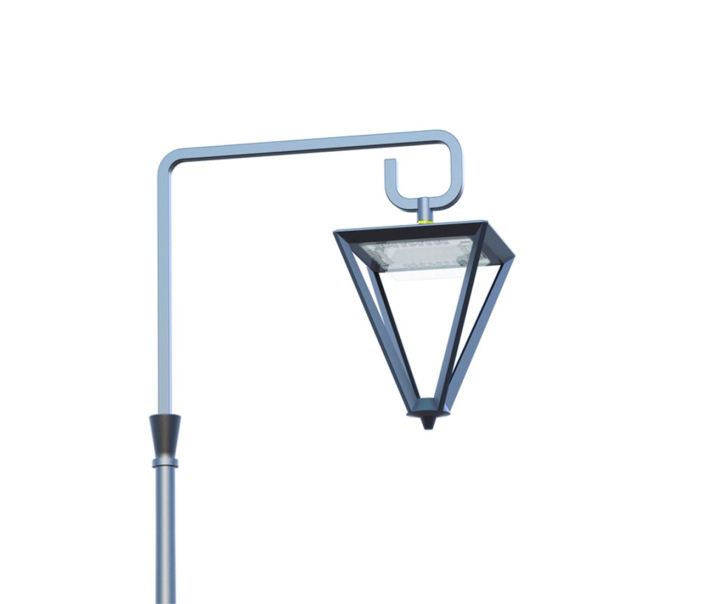 Luminaire 4 faces sur crosse