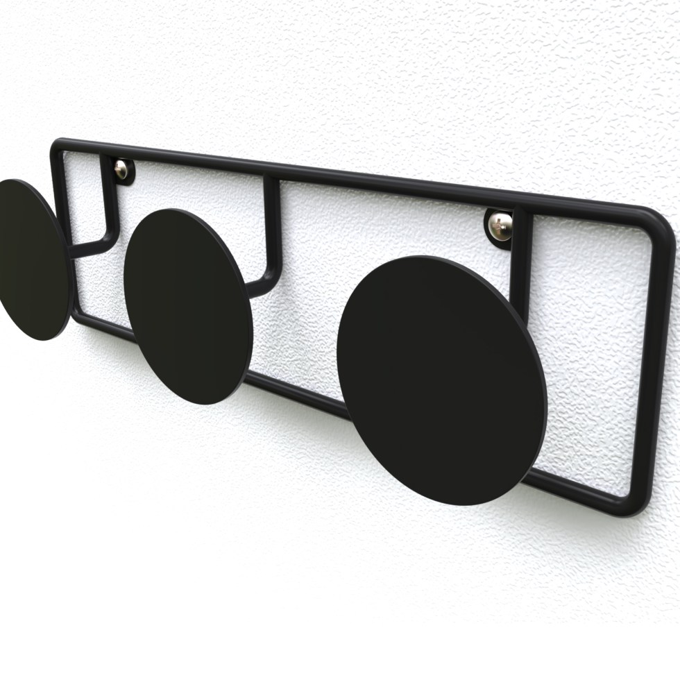 Patère murale 3 têtes