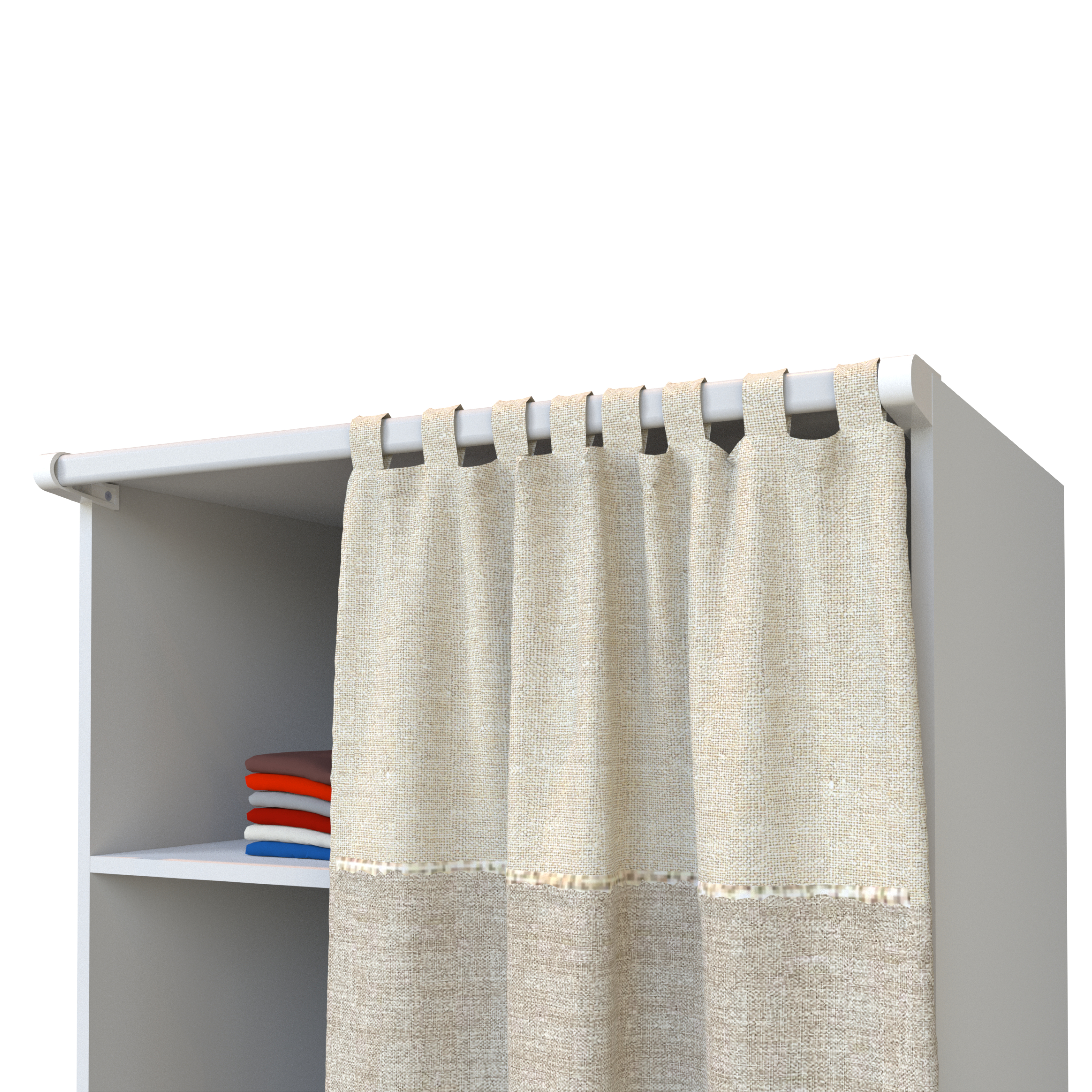 Support barre de rideau de dressing