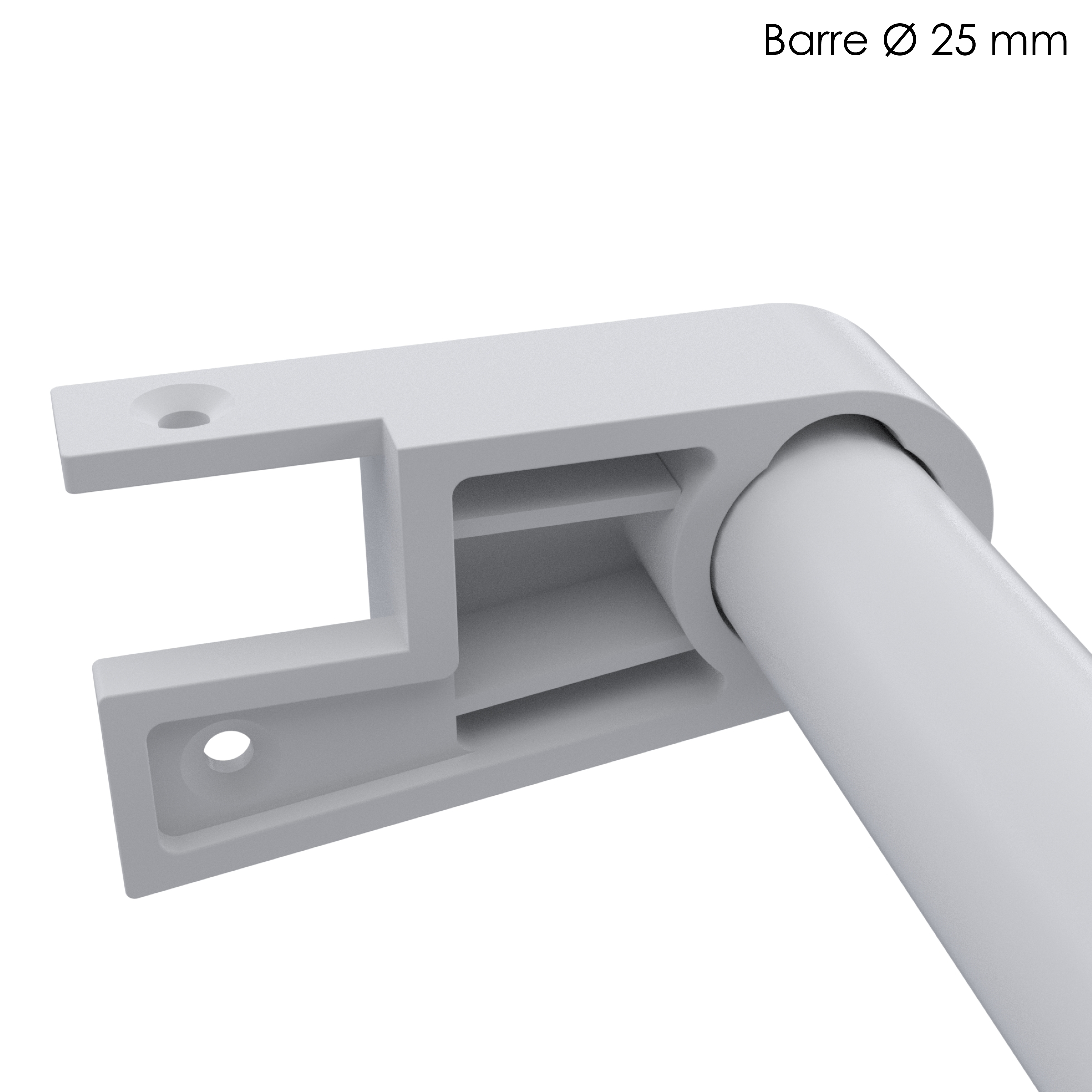 Support barre de rideau de dressing