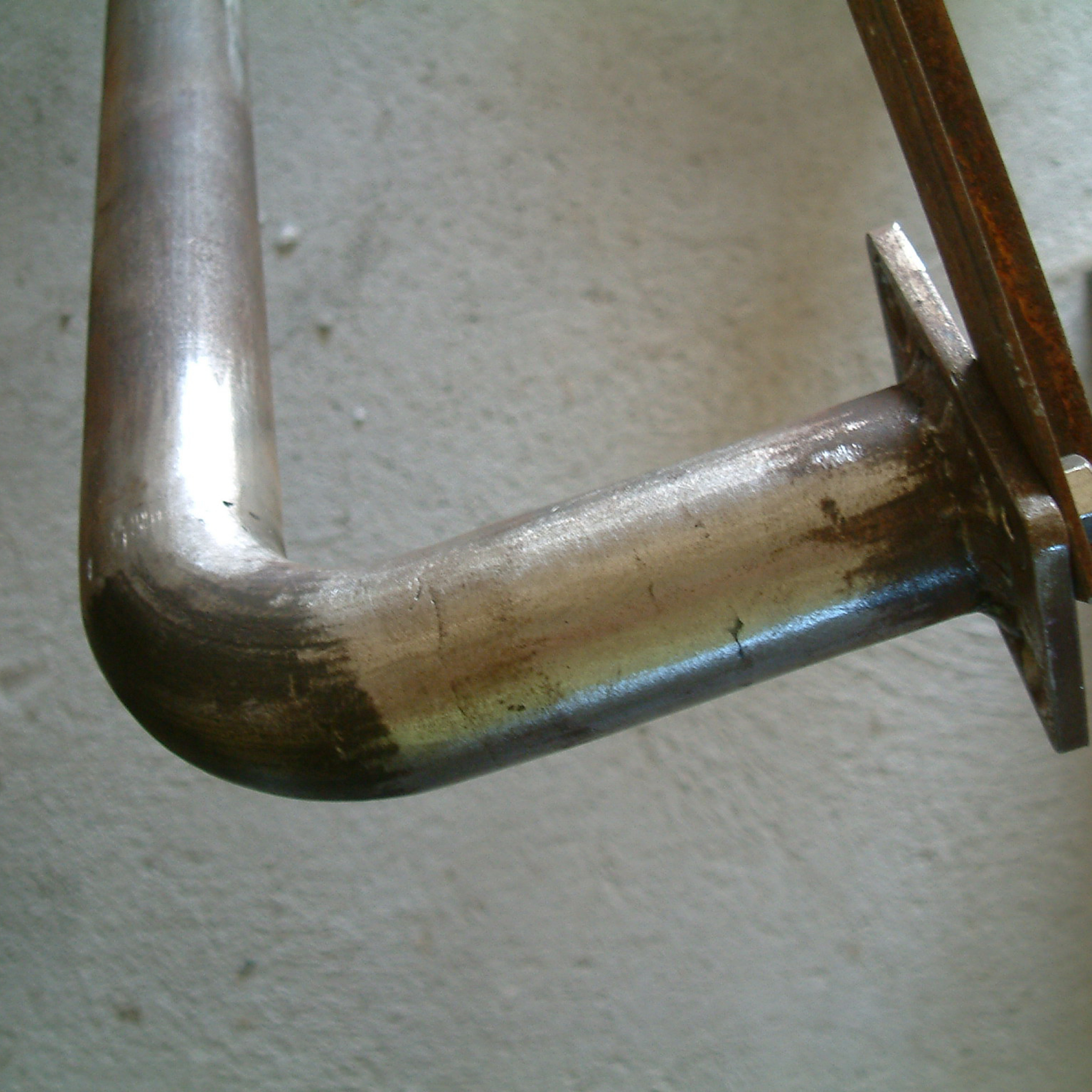 Escalier métal et bois