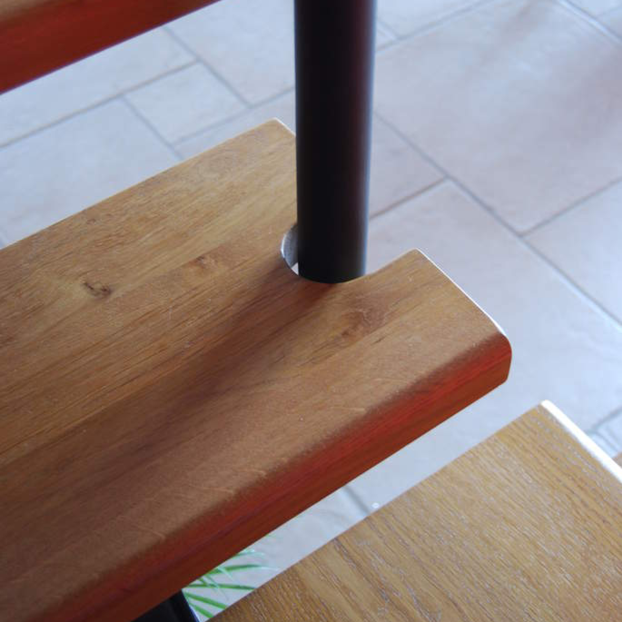 Escalier métal et bois