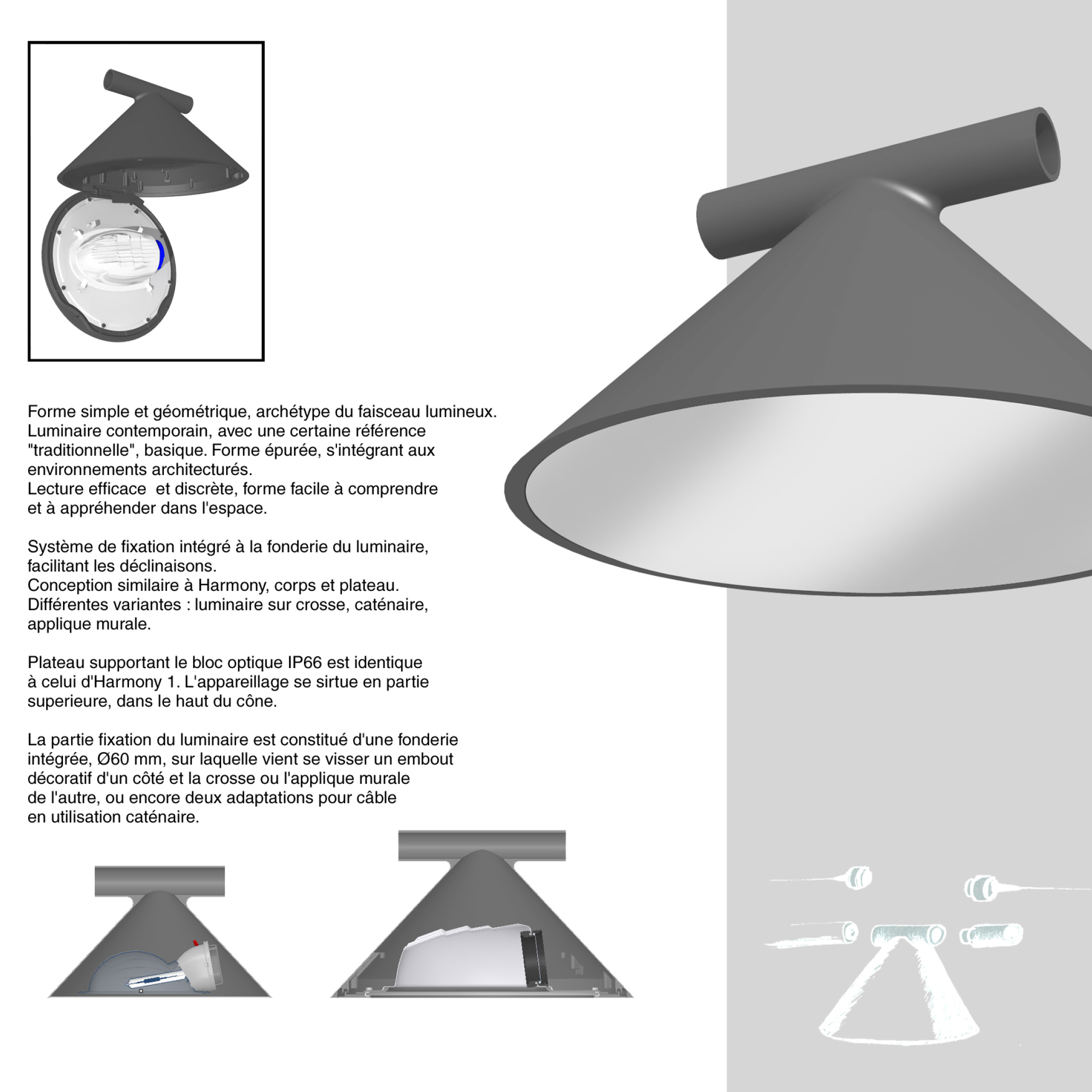 Luminaire conique
